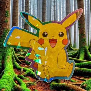 Holographic Pikachu Sticker